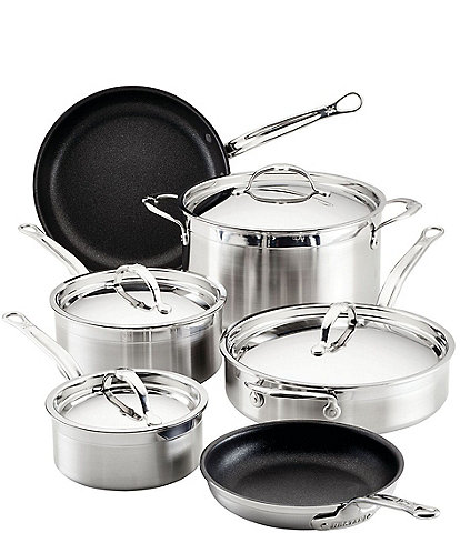 Hestan Professional Clad Stainless Steel TITUM Nonstick Ultimate 10-Piece Cookware Set