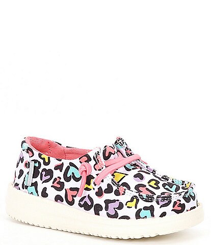 HEYDUDE Girls' Wendy Washable Leopard Print Slip-On Sneakers (Infant)