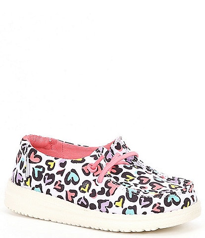 HEYDUDE Girls' Wendy Washable Leopard Print Slip-On Sneakers (Toddler)