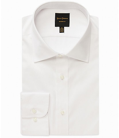 Hickey Freeman Big & Tall Modern Fit Spread Collar Solid Dress Shirt