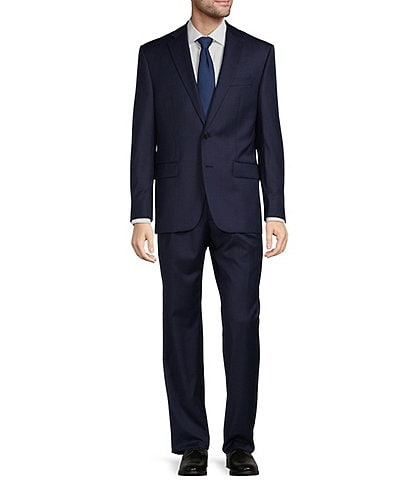 Hickey Freeman Classic Fit 2-Reverse Pleat Solid Pattern 2-Piece Suit