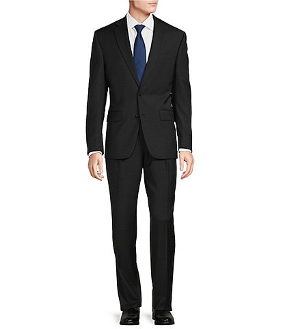 Hickey Freeman Classic Fit Double Pleated Solid 2-Piece Suit