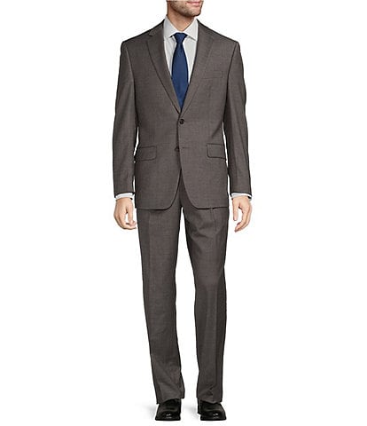 Hickey Freeman Classic Fit Double Pleated Solid 2-Piece Suit