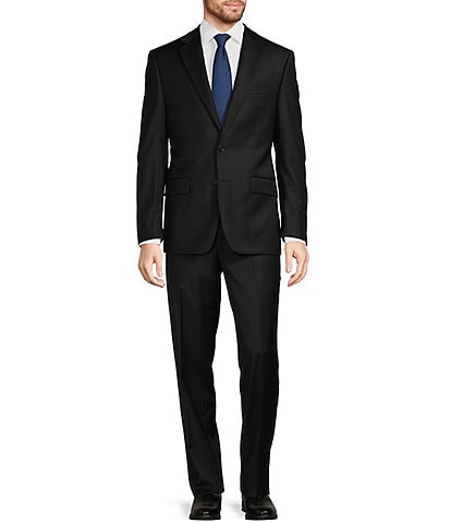 Hickey Freeman Classic Fit Flat Front Solid 2-Piece Suit