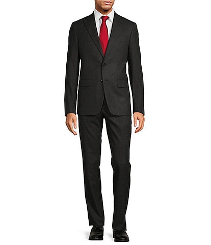 Hickey Freeman Classic Fit Flat Front Solid 2-Piece Suit