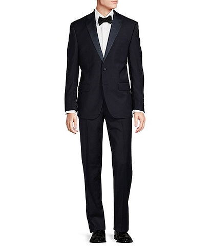 Hickey Freeman Classic Fit Flat Front Solid 2-Piece Tuxedo Suit