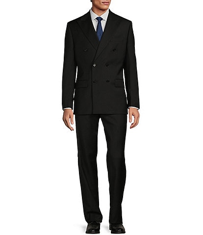 Hickey Freeman Classic Fit Flat Front Solid Pattern 2-Piece Suit