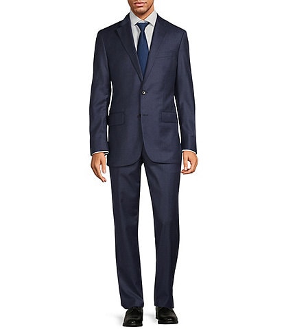 Hickey Freeman Classic Fit Flat Front Solid Pattern 2-Piece Suit