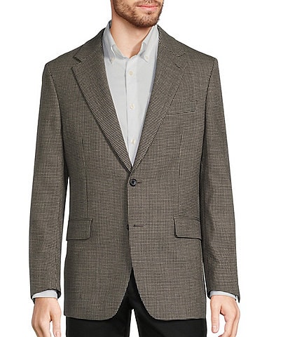 Hickey Freeman Classic Fit Houndstooth Pattern Sport Coat
