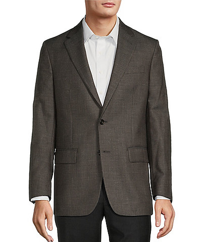 Hickey Freeman Classic Fit Houndstooth Pattern Sport Coat