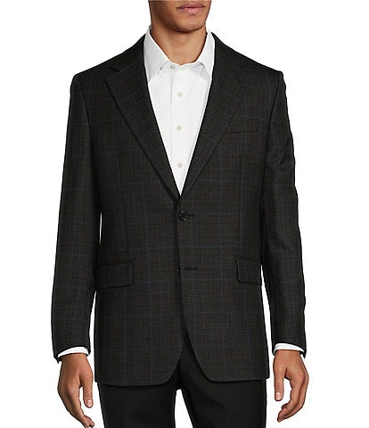 Hickey Freeman Classic Fit Plaid Pattern Sport Coat