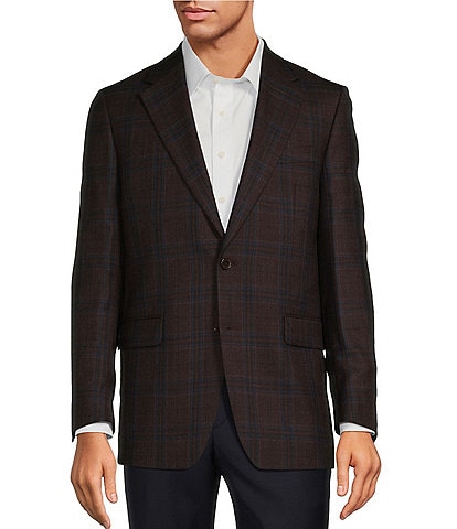 Hickey Freeman Classic Fit Windowpane Pattern Sport Coat