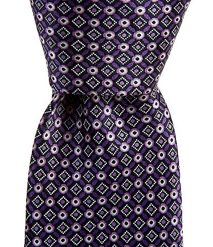Hickey Freeman Connected Links 3 1/4" Woven Silk Tie