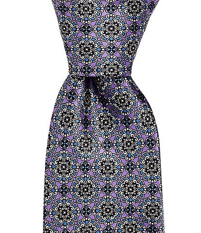 Hickey Freeman Connected Medallion 3 2.5#double; Silk Tie