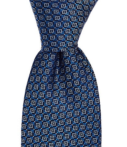 Hickey Freeman Diamond Neat 3 2.5#double; Silk Tie