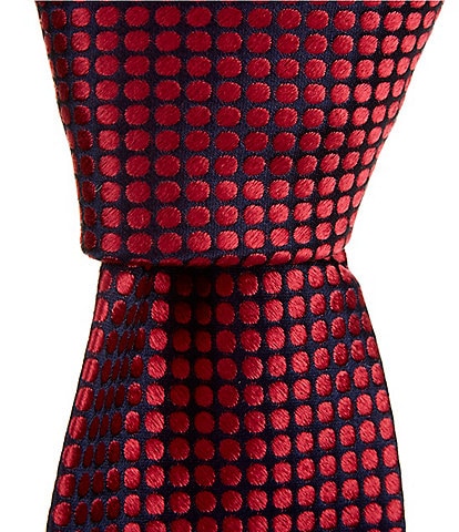 Hickey Freeman Dotted 3 1/4" Woven Silk Tie