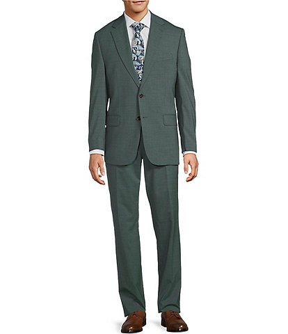 Hickey Freeman Harvard Classic Fit Flat Front Solid 2-Piece Suit