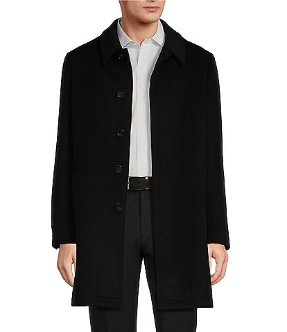 Hickey Freeman Henderson Wool Blend Solid Car Coat