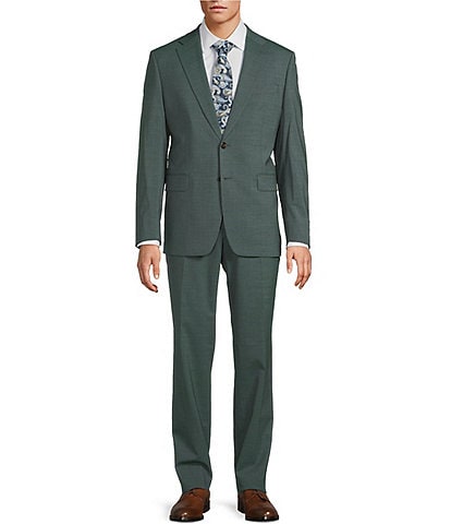Hickey Freeman Hudson Modern Fit Flat Front Solid 2-Piece Suit