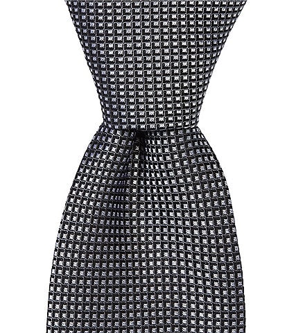 Hickey Freeman Micro Neat Pattern Traditional Silk Tie