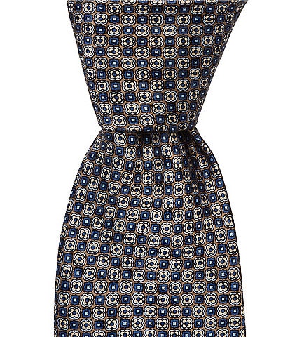Hickey Freeman Micro Neat Pattern Traditional Silk Tie