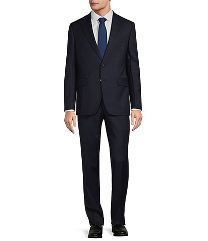 Hickey Freeman Modern Fit Flat Front Plaid Pattern 2-Piece Suit