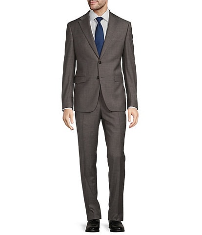 Hickey Freeman Modern Fit Flat Front Solid 2-Piece Suit