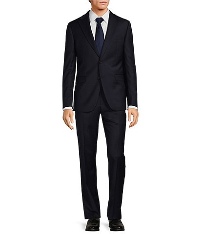 Hickey Freeman Modern Fit Flat Front Solid 2-Piece Suit