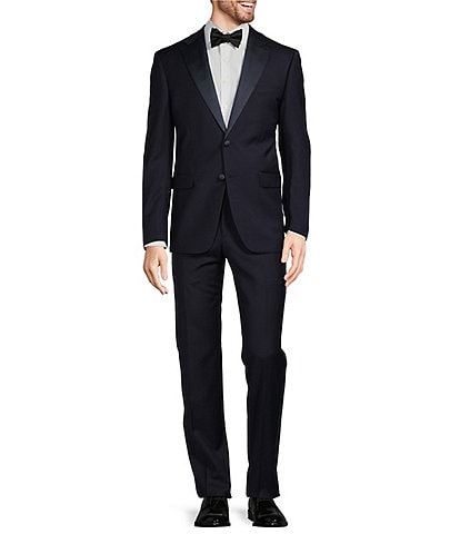 Hickey Freeman Modern Fit Flat Front Solid 2-Piece Tuxedo Suit