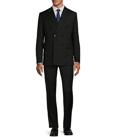 Hickey Freeman Modern Fit Flat Front Solid Pattern 2-Piece Suit