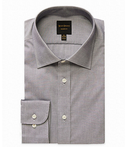 Hickey Freeman Modern Fit Spread Collar Solid Dress Shirt