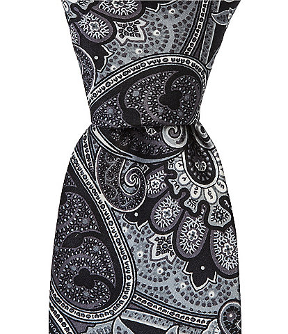 Hickey Freeman Paisley Traditional Silk Tie