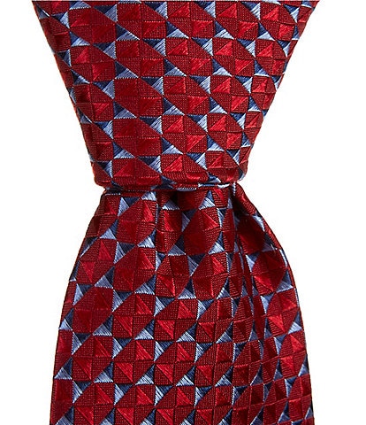 Hickey Freeman Pyramid Neat 3 1/4" Woven Silk Tie