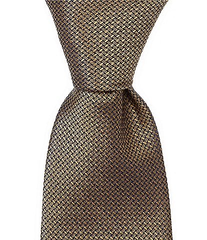 Hickey Freeman Textured Solid Traditional Silk Tie