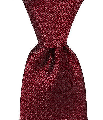 Hickey Freeman Textured Solid Traditional Silk Tie