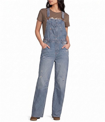 Hidden Jeans Dylan Destructed Overalls