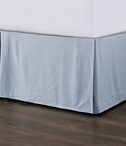 HiEnd Accents Hera Collection Washed Linen Tailored Bed Skirt