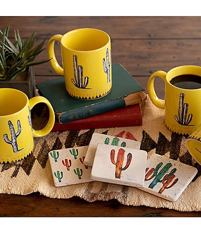 HiEnd Accents 8-Piece Cactus Mug and Coaster Set