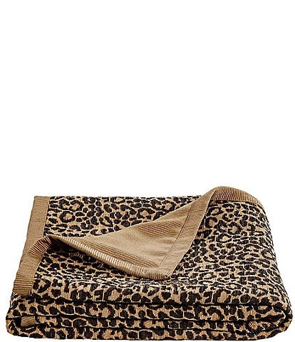 HiEnd Accents Adrienne Leopard Chenille Throw Blanket
