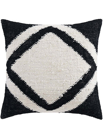 HiEnd Accents Antigua Handwoven Oversized Geometric Square Decorative Pillow
