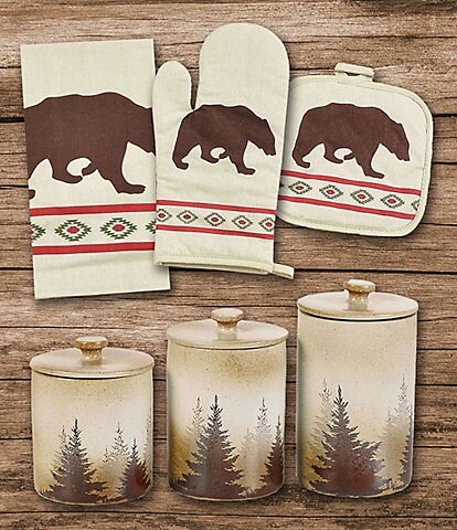 HiEnd Accents Bear Print and Clearwater Pines 13-Piece Set
