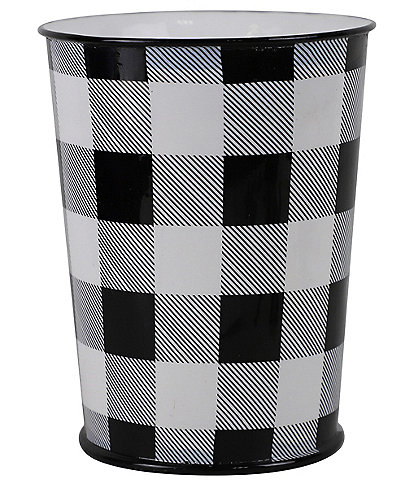 HiEnd Accents Bold Camille Buffalo Check Wastebasket