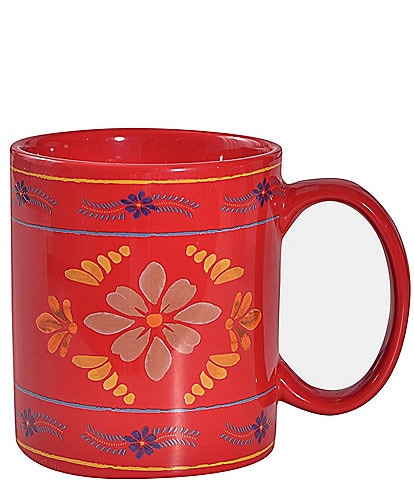 HiEnd Accents Bonita Collection Red Mug, Set of 4