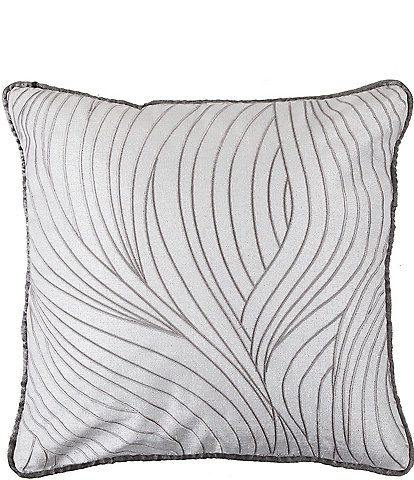 HiEnd Accents Multi Celeste Wave Embroidery Pillow