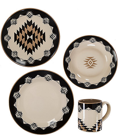Paseo Road by HiEnd Accents Chalet Tribal 16-Piece Dinnerware Set