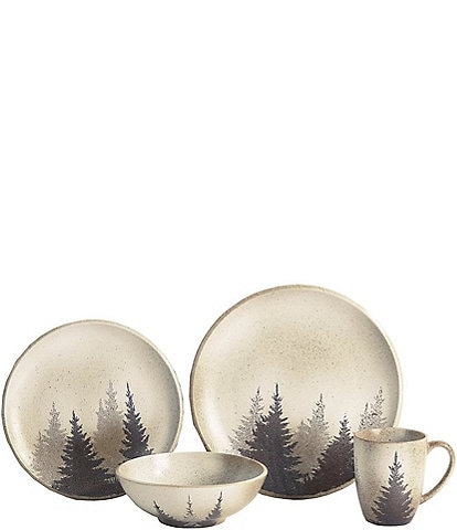 HiEnd Accents Clearwater Pines 19-Piece Dinnerware and Canister Set