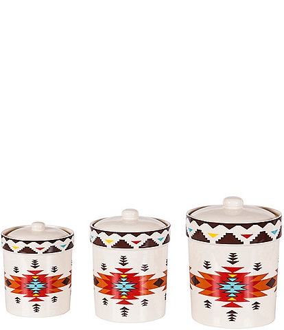 Paseo Road by HiEnd Accents Del Sol Southwestern Pattern 3-Piece Canister Set