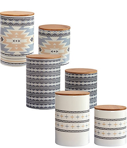 HiEnd Accents Desert Sage, Large, and Small Canister 6-Piece Set