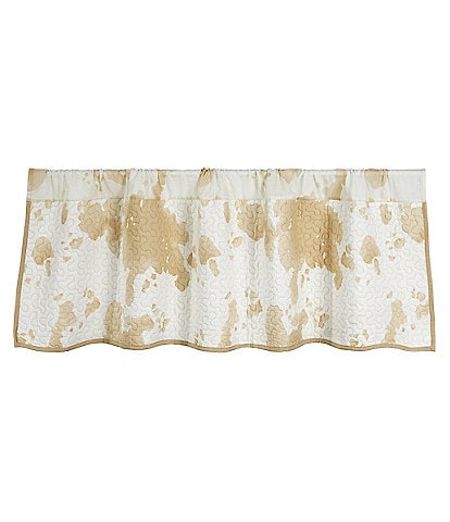 HiEnd Accents x Paseo Road Elsa Cowhide Print Western Quilted Window Valance