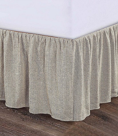 HiEnd Accents Fairfield Herringbone Pattern Bed Skirt